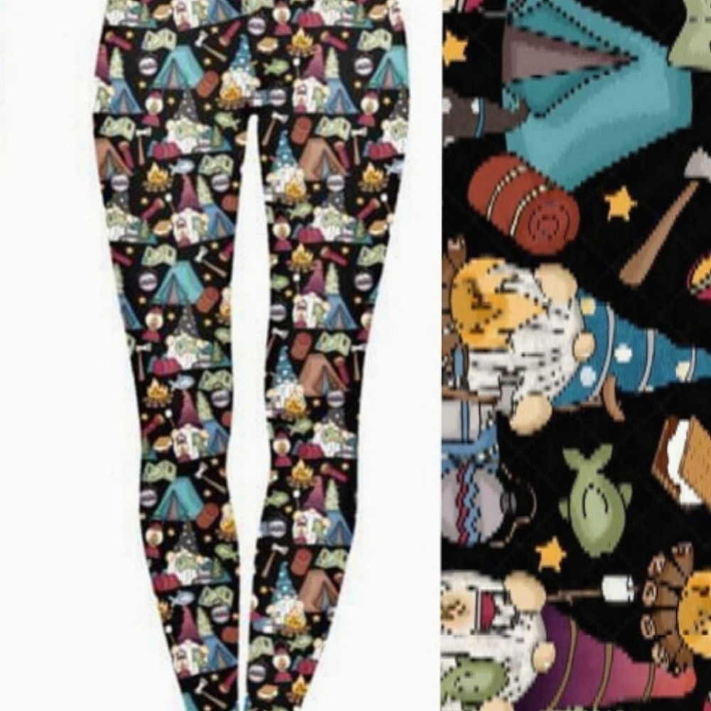 Tween Camping Gnomes Leggings